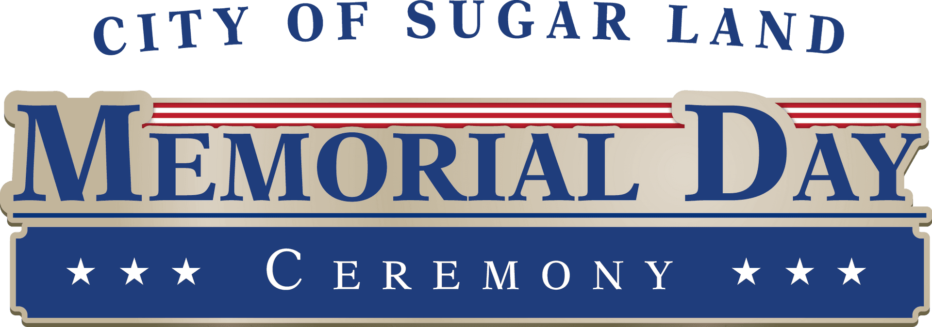 Sugar Land Memorial Day Ceremony Banner PNG image