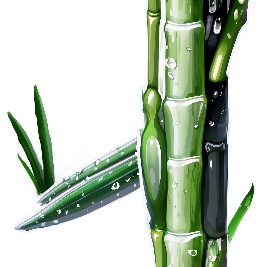 Sugarcane With Dew Drops Png Kif PNG image