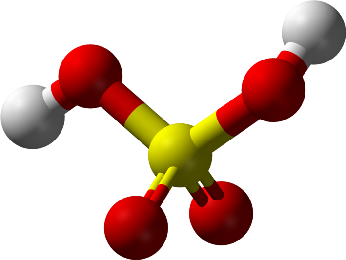 Sulfuric Acid Molecule3 D Model PNG image