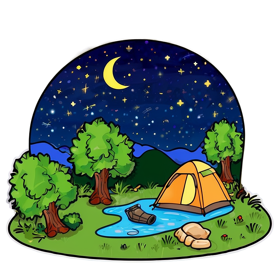 Summer Camping Under The Stars Png 56 PNG image