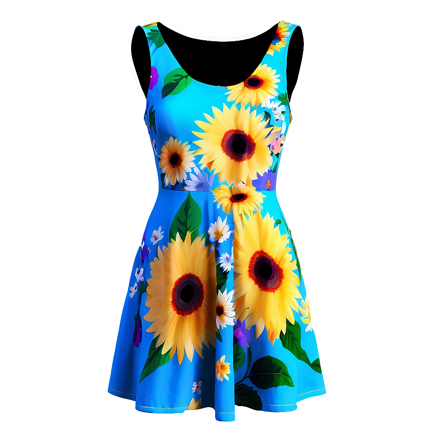 Summer Floral Dress Png Qws20 PNG image