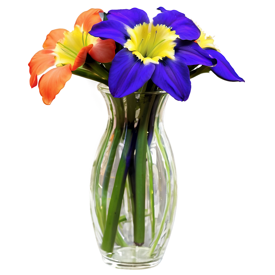 Summer Flowers Vase Png 06272024 PNG image