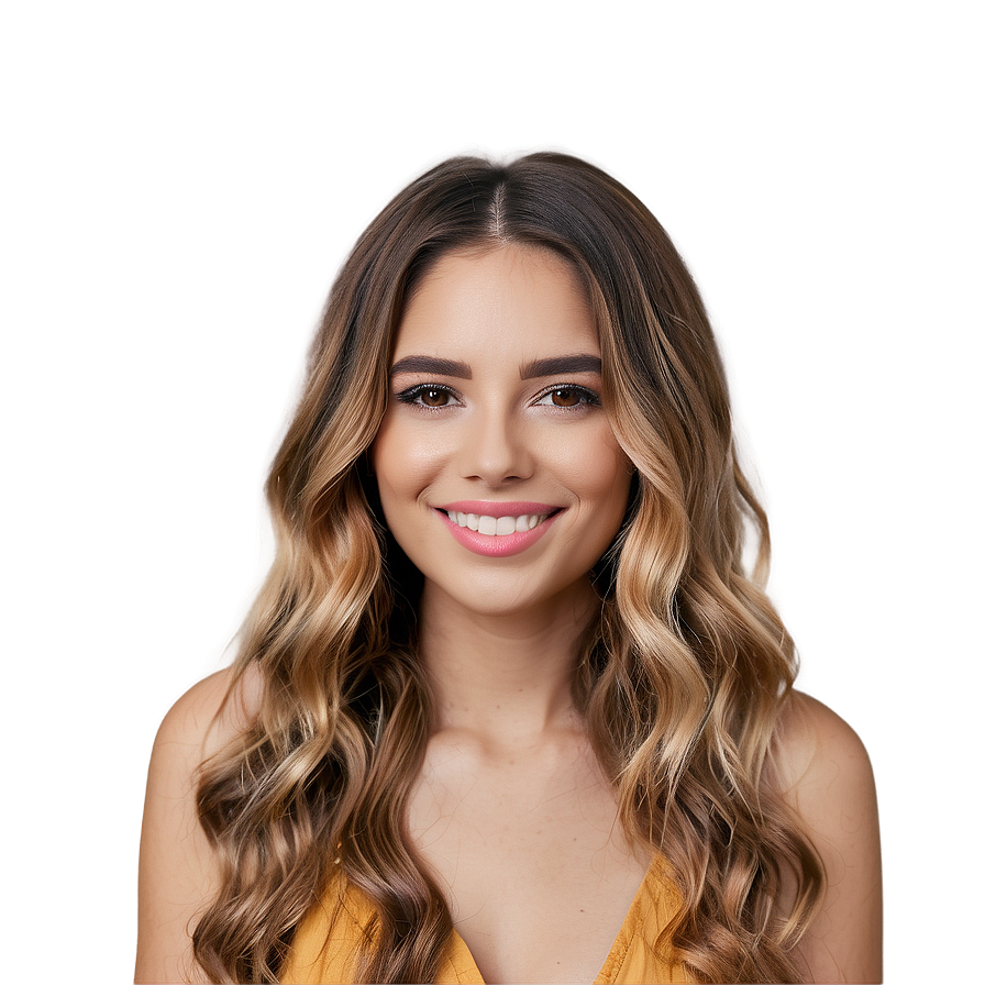 Summer Hair Waves Look Png 41 PNG image