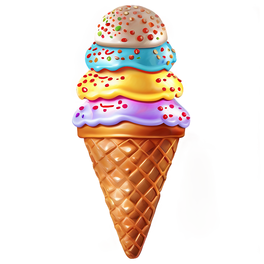 Summer Ice Cream Cone Png 05252024 PNG image