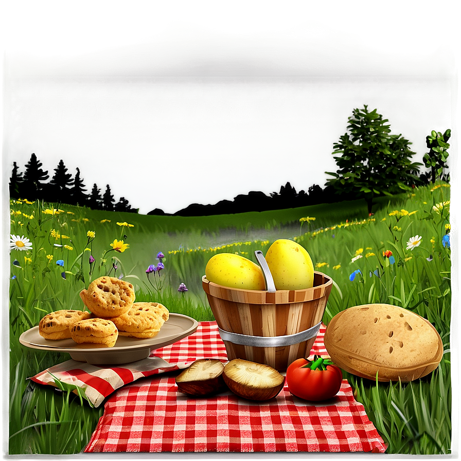 Summer Meadow Picnic Png 26 PNG image