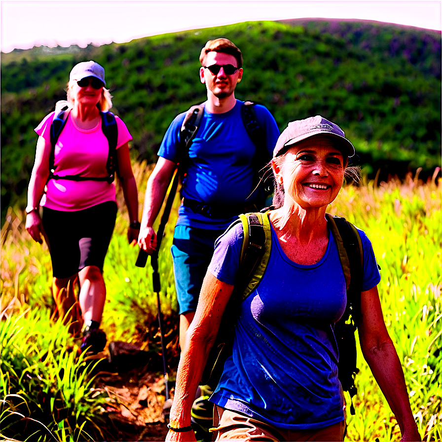 Summer Mountain Hike Png 05212024 PNG image