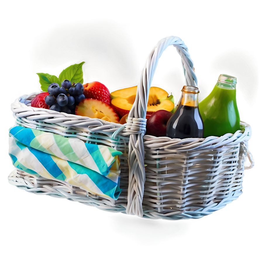 Summer Picnic Basket Png 06122024 PNG image