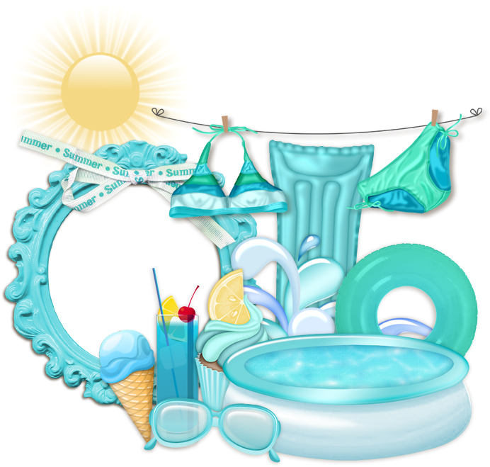 Summer_ Pool_ Party_ Elements PNG image