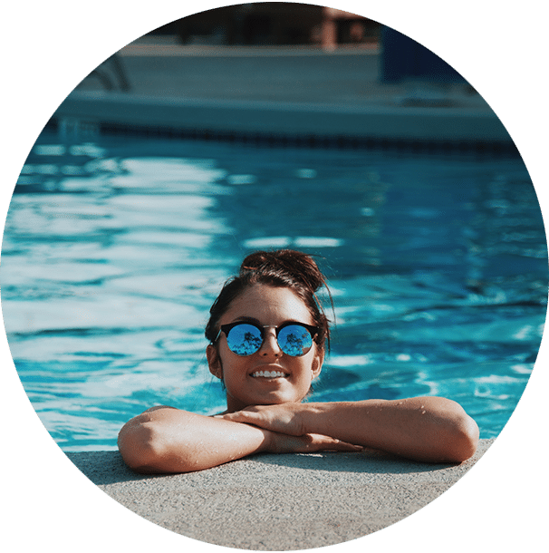 Summer Poolside Relaxation PNG image