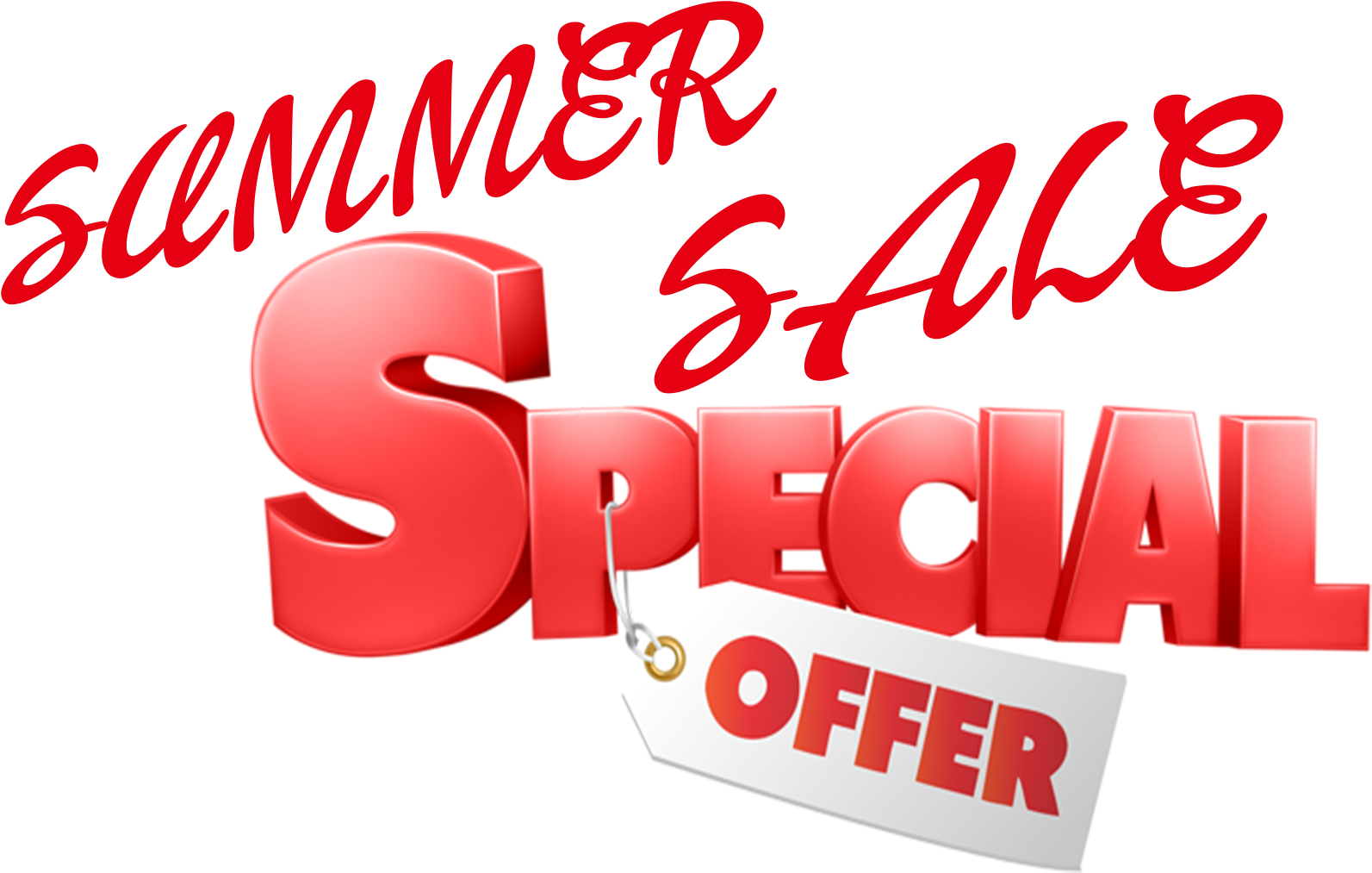 Summer Sale Special Offer3 D Text PNG image