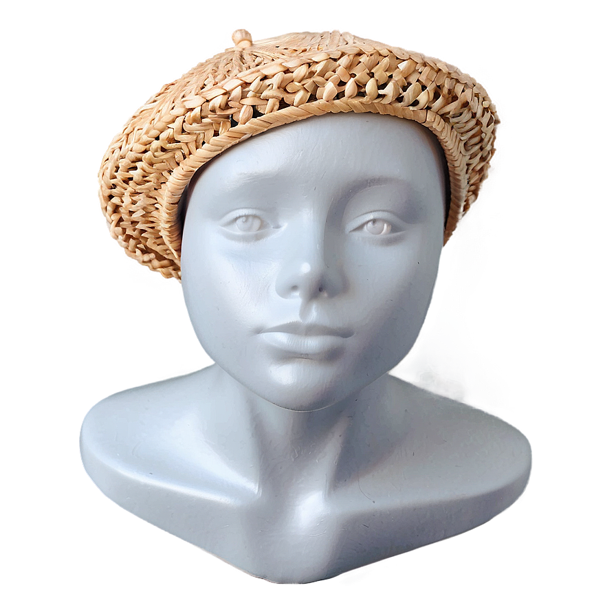 Summer Straw Beret Png Bmr77 PNG image