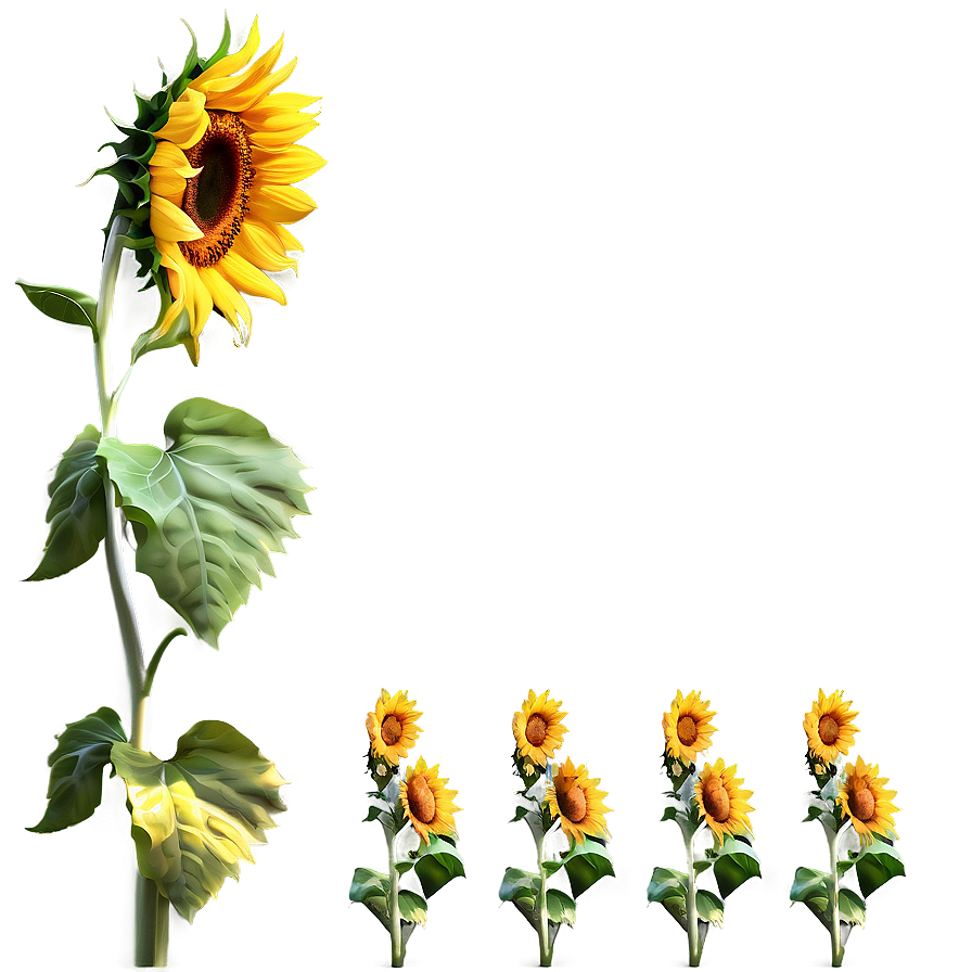 Summer Sunflower Field Png 05212024 PNG image