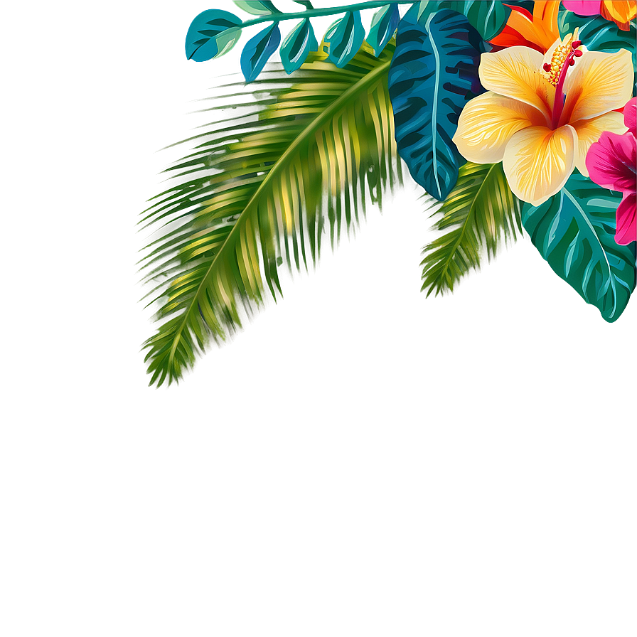 Summer Tropical Border Png Wrc PNG image