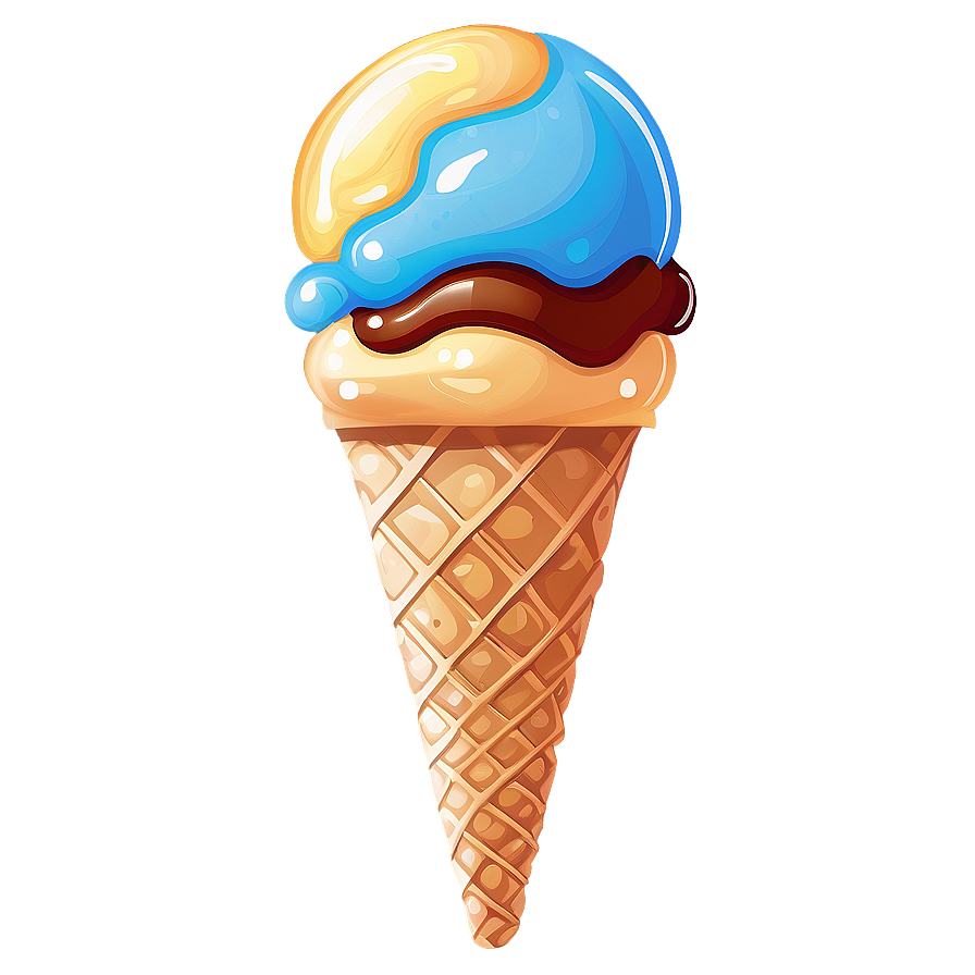 Summer Vibes Ice Cream Cone Png Qie18 PNG image