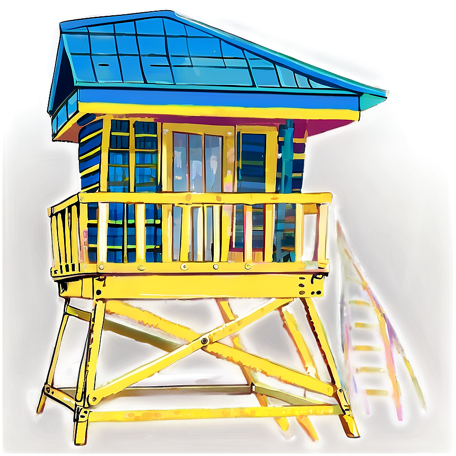 Summer Vibes Lifeguard Tower Png Ude81 PNG image