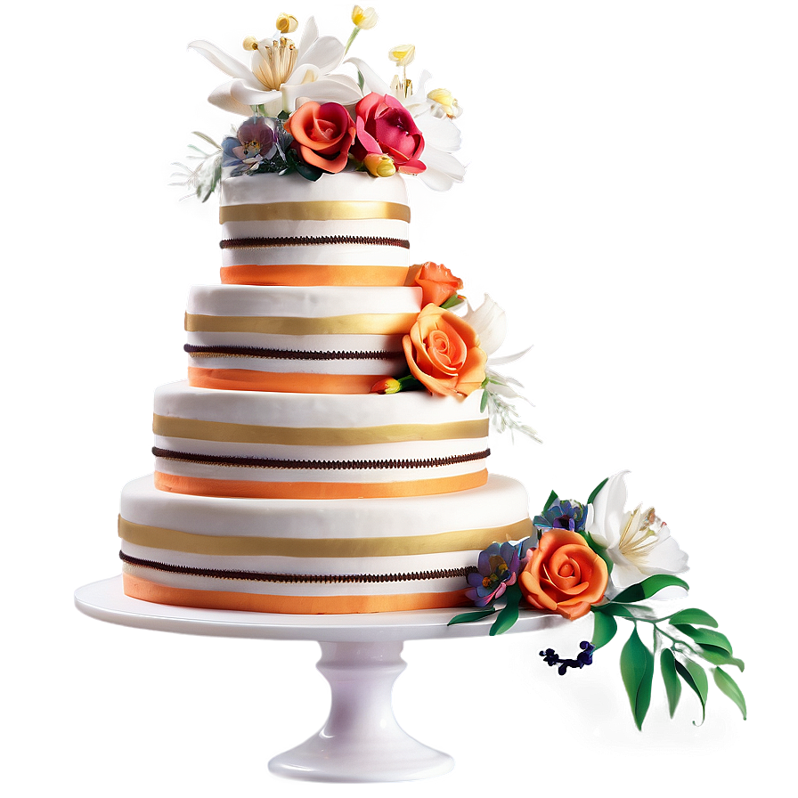 Summer Wedding Cake Png 13 PNG image