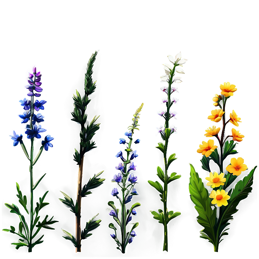 Summer Wildflowers Field Png 95 PNG image