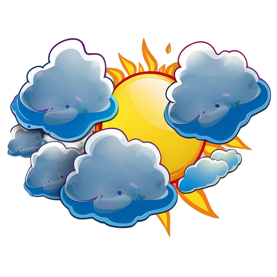 Sun And Clouds Graphic Png 39 PNG image