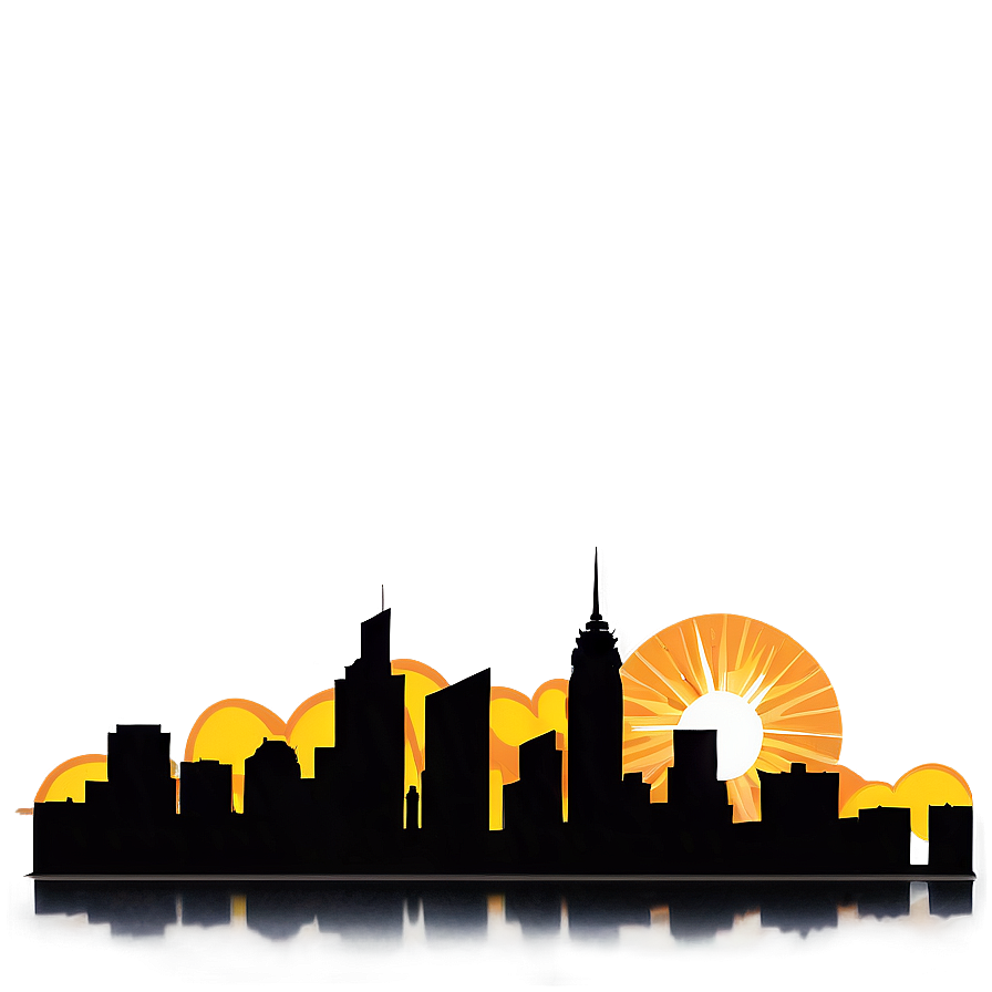 Sun Flare Cityscape Png 06122024 PNG image