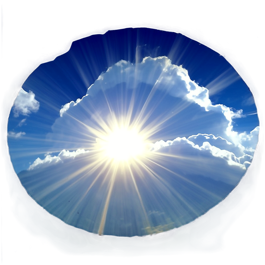 Sun Flare Cloudy Sky Png 06122024 PNG image