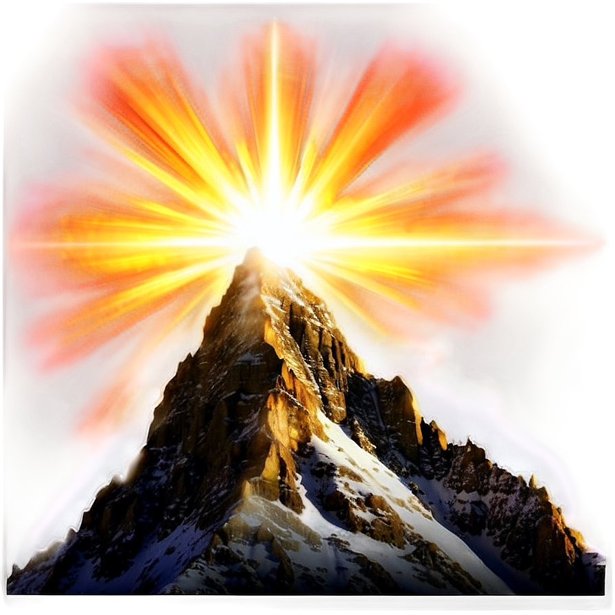 Sun Flare Mountain Peak Png Nom49 PNG image