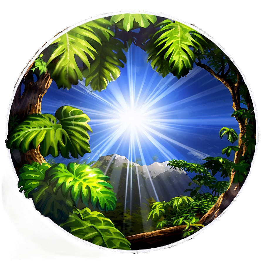 Sun Flare Nature Scene Png 15 PNG image