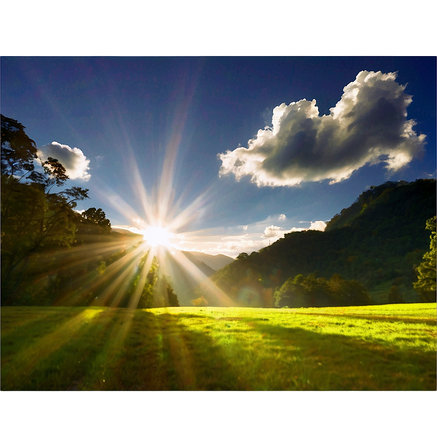 Sun Flare Scenic View Png 25 PNG image