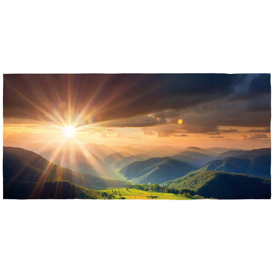 Sun Flare Scenic View Png Qlu7 PNG image