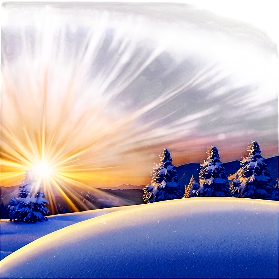 Sun Flare Winter Scene Png 93 PNG image