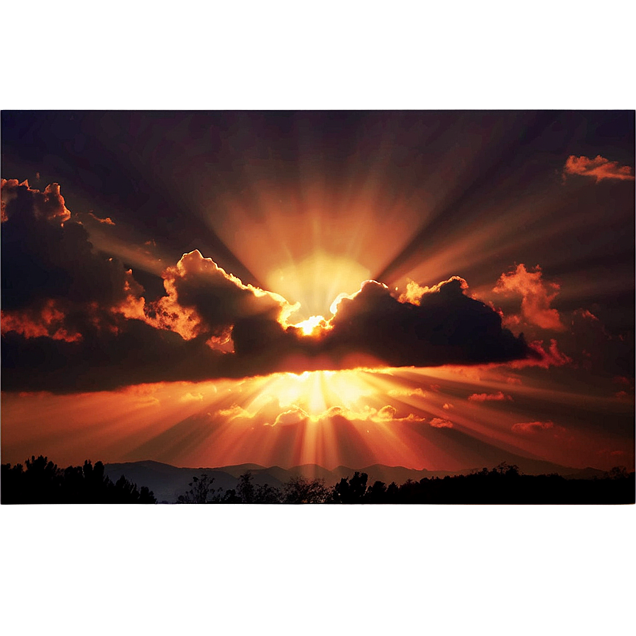 Sun Rays At Sunset Png 65 PNG image