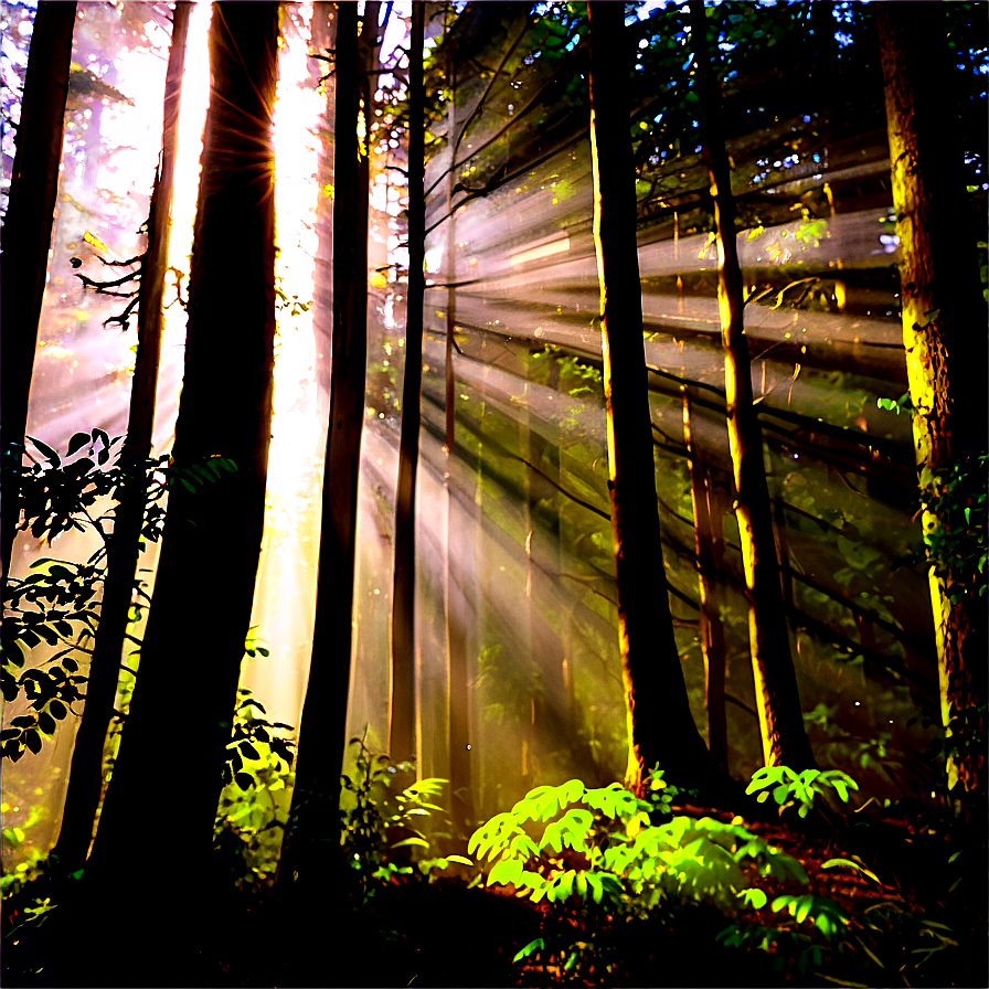 Sun Rays In Forest Png 51 PNG image