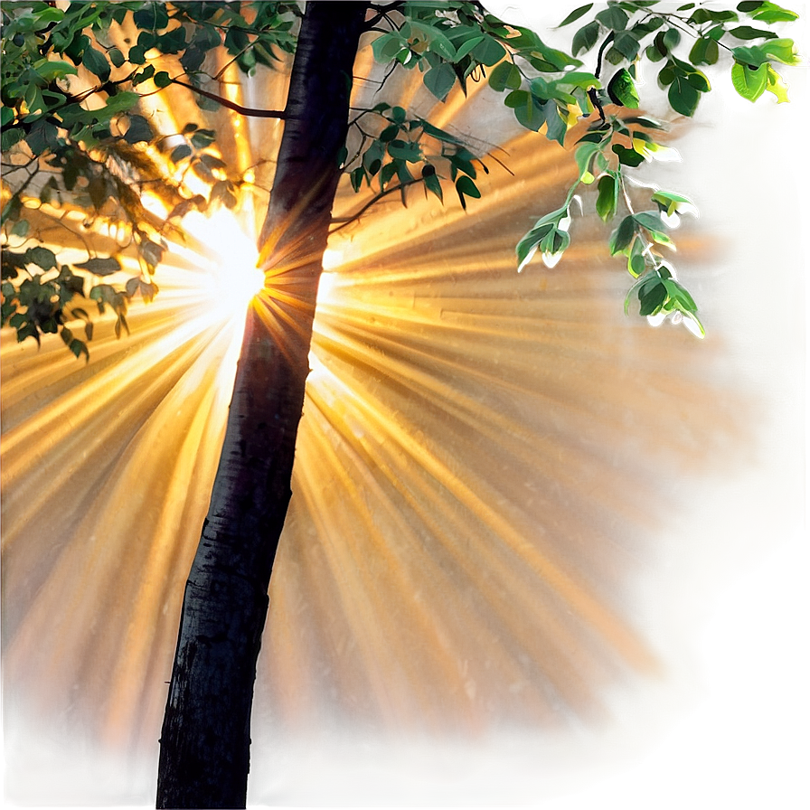 Sun Rays Through Trees Png 05242024 PNG image