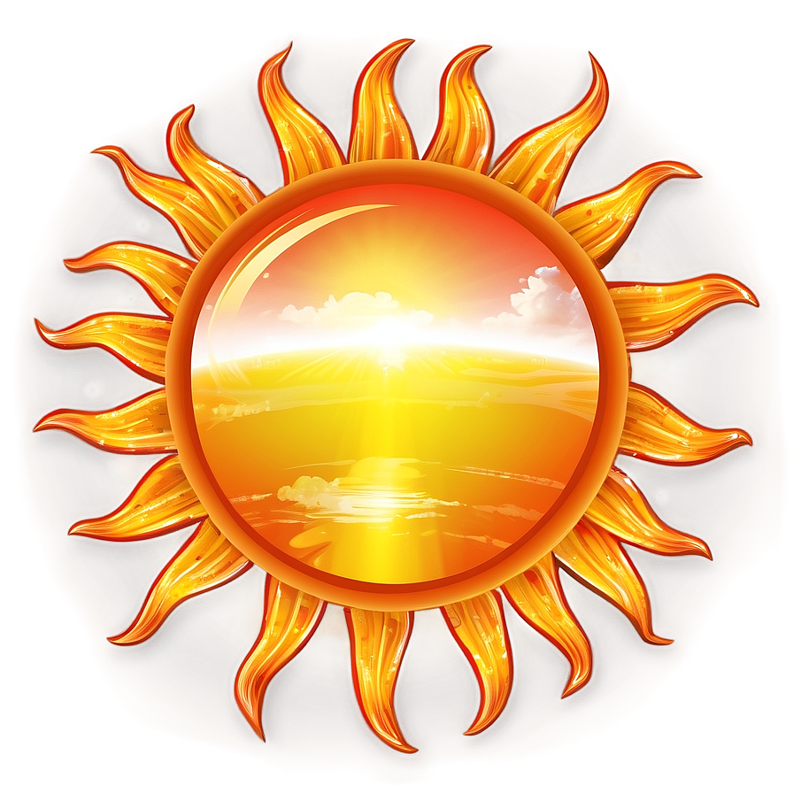 Sun Reflection Illustration Png 06262024 PNG image