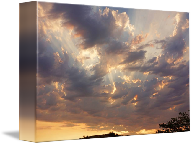 Sunbeams Through Clouds PNG image