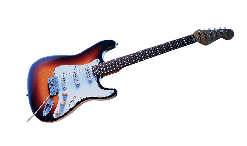 Sunburst Electric Guitar PNG image