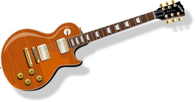 Sunburst Electric Guitar PNG image