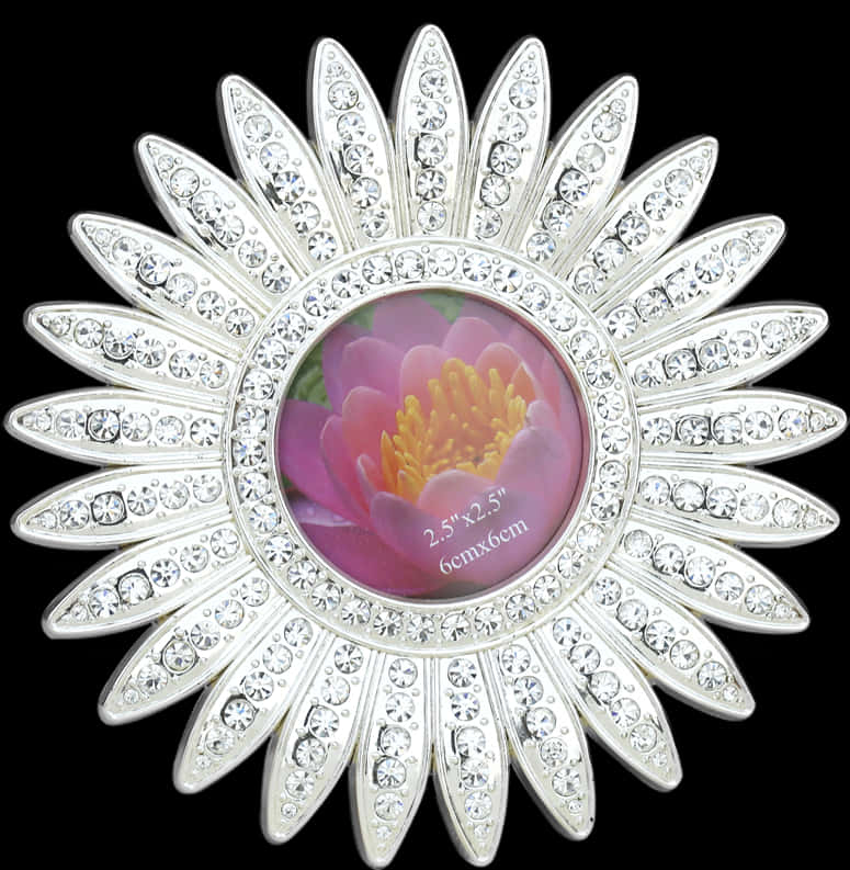 Sunburst Flower Jewel Design PNG image