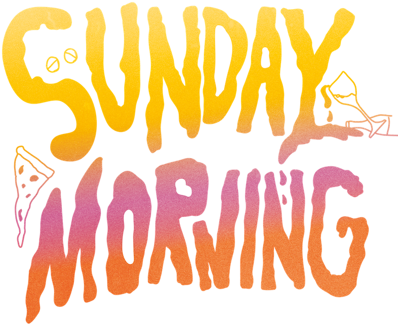 Sunday Morning Text Artwork PNG image