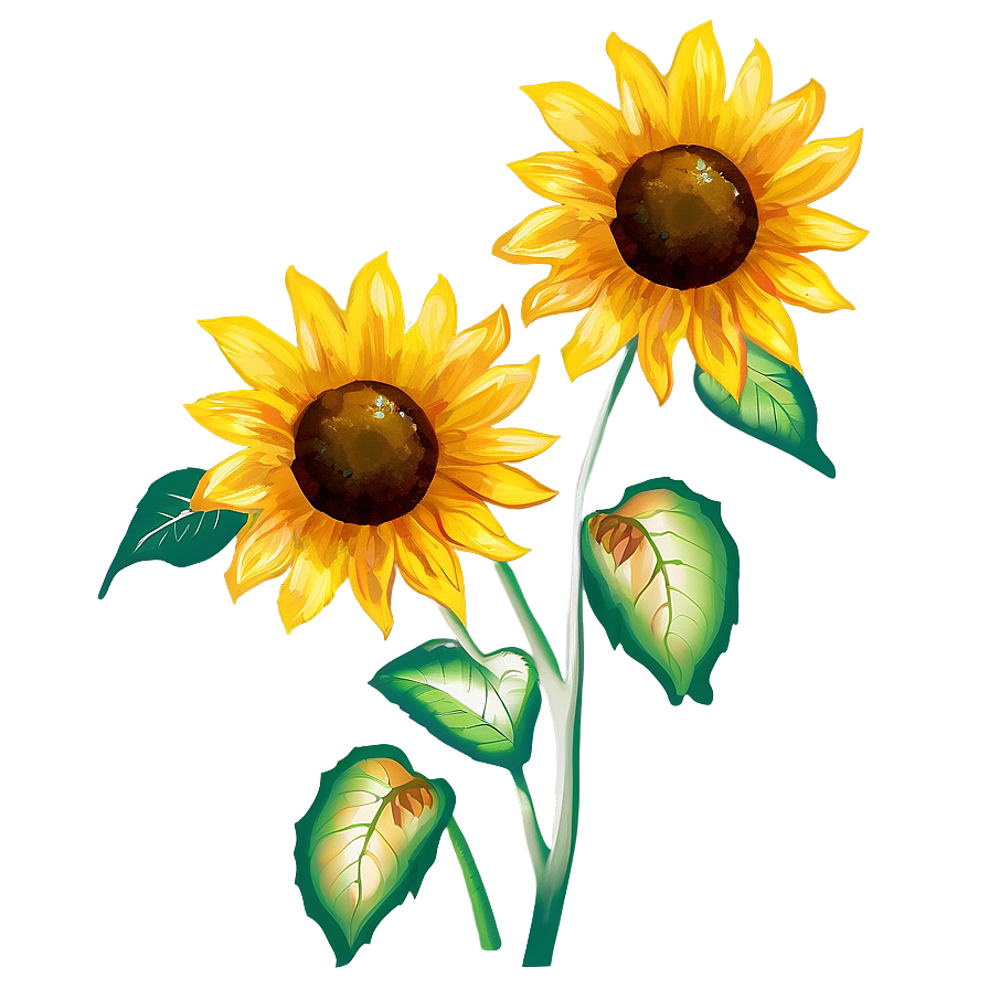 Sunflower Art Transparent Png Tux14 PNG image