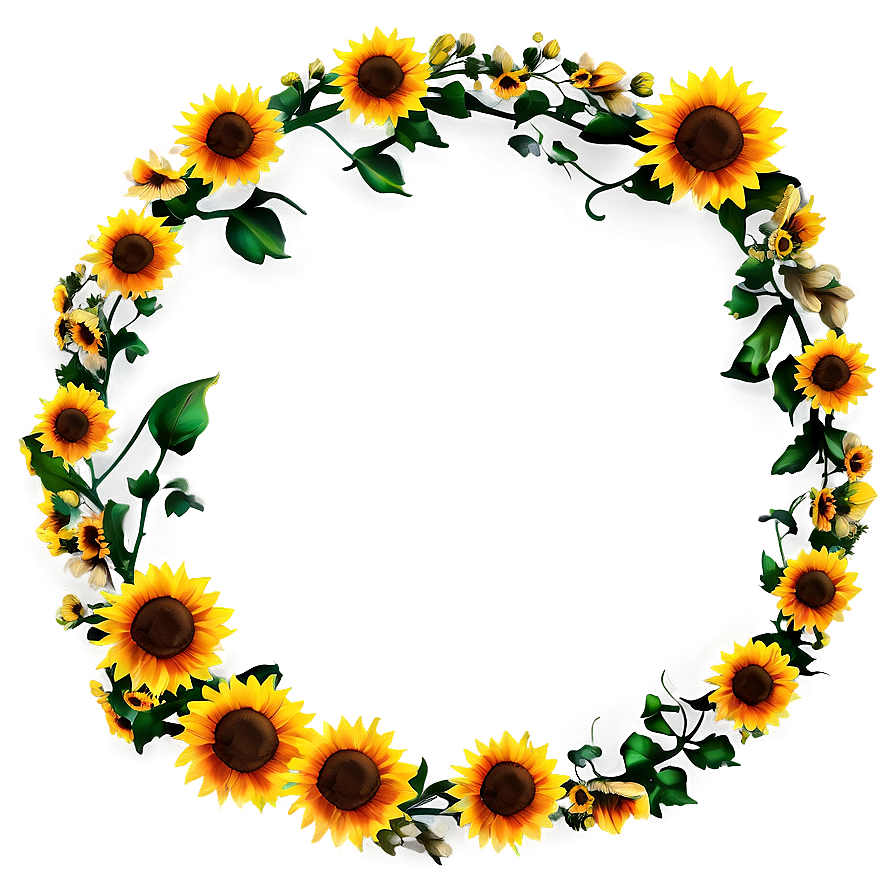 Sunflower Circle Png 5 PNG image