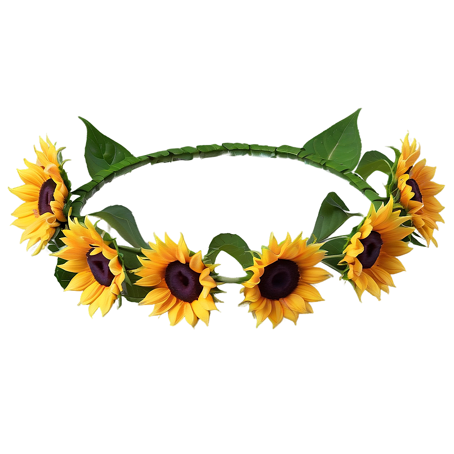 Sunflower Crown Fashion Png Sdp PNG image