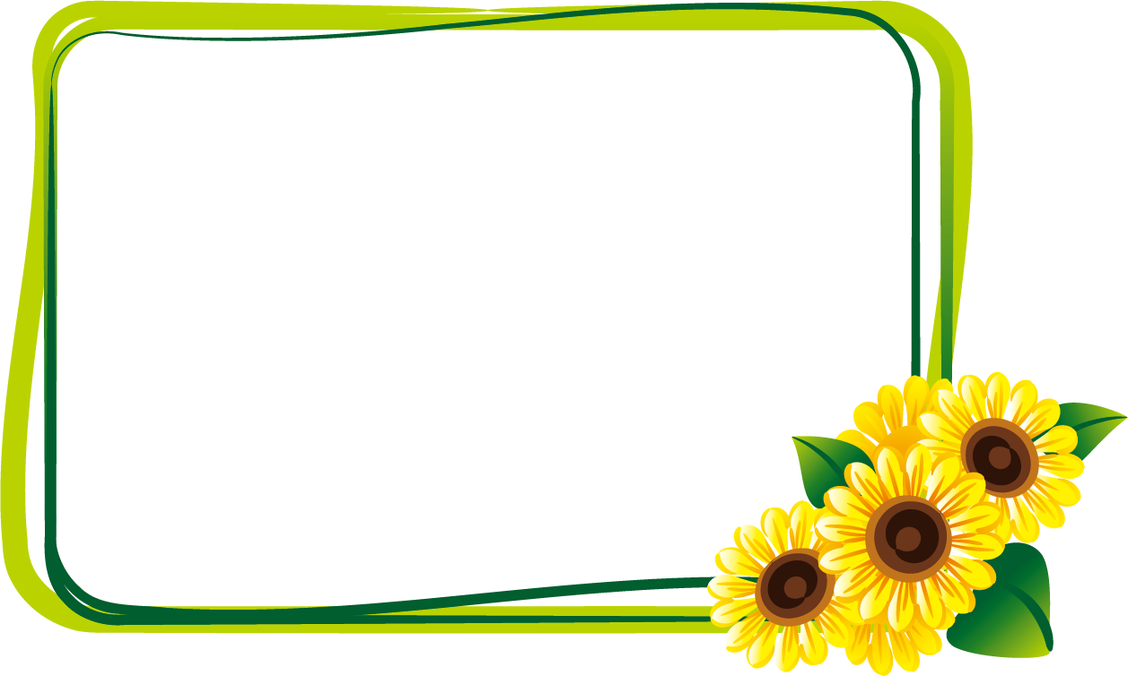 Sunflower Decorated Frame Clipart PNG image