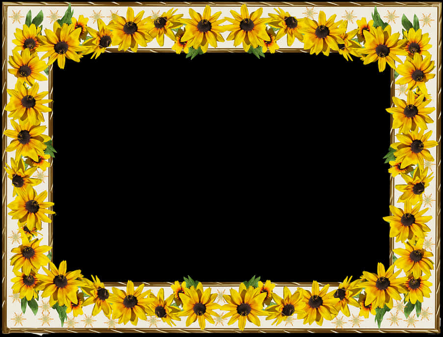 Sunflower Decorated Frame PNG image