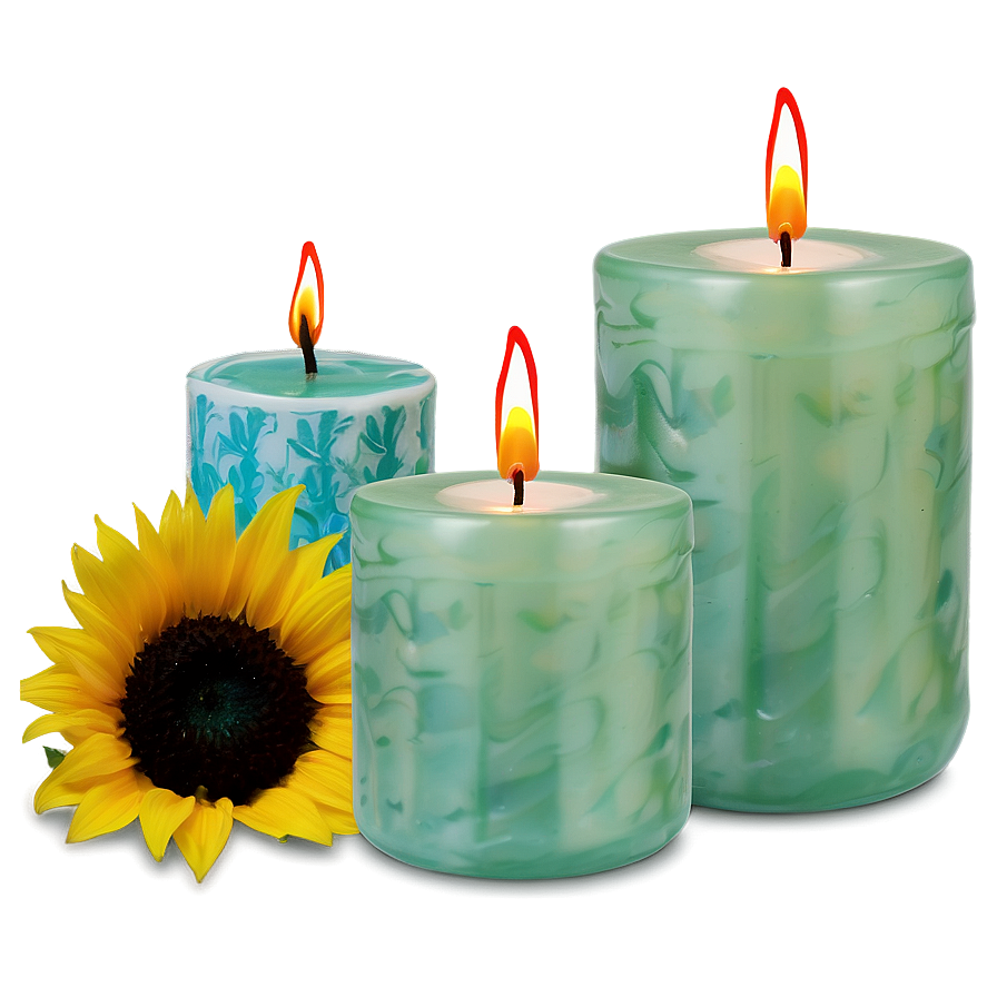 Sunflower Delight Candle Png Vlj66 PNG image