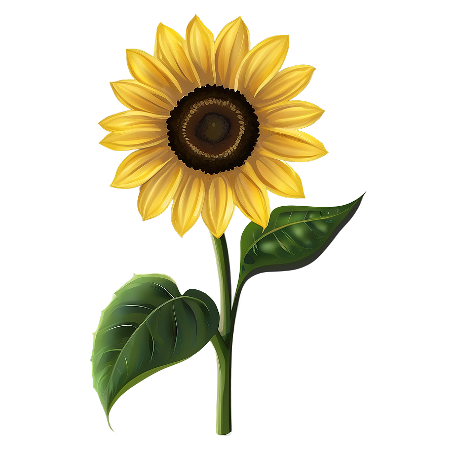 Sunflower Drawing Transparent Png 05262024 PNG image