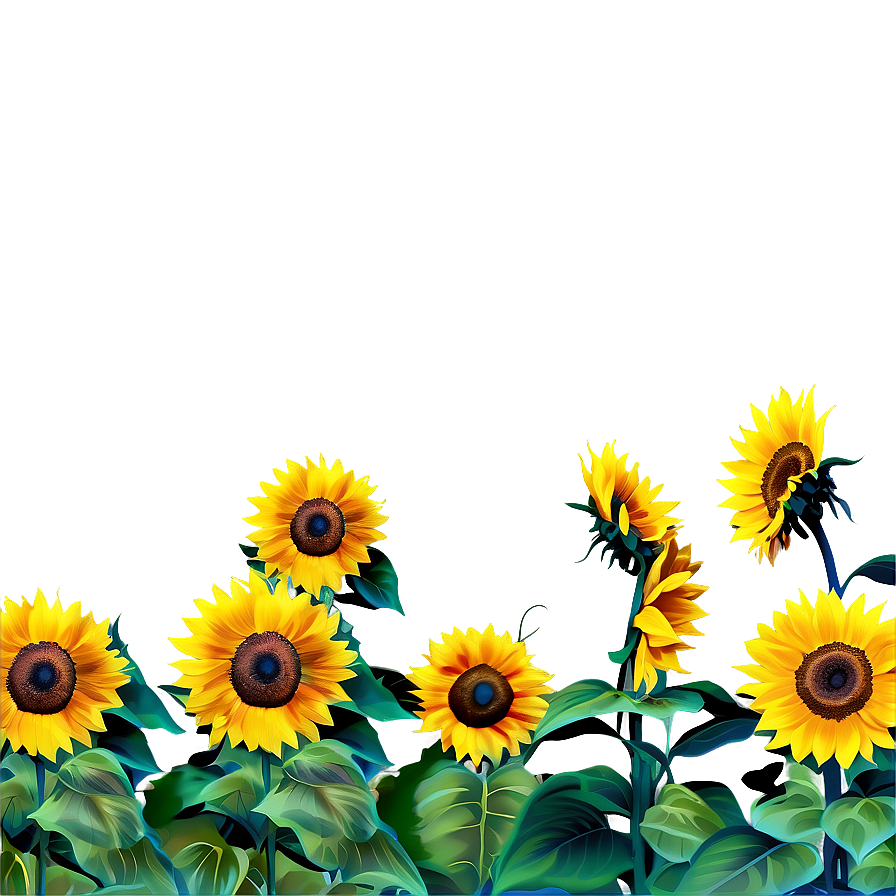 Sunflower Field Transparent Png 50 PNG image