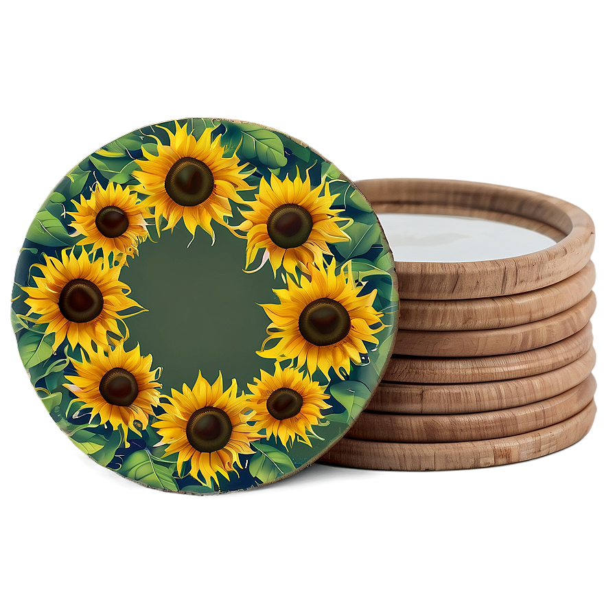 Sunflower Garden Coaster Png Yil PNG image