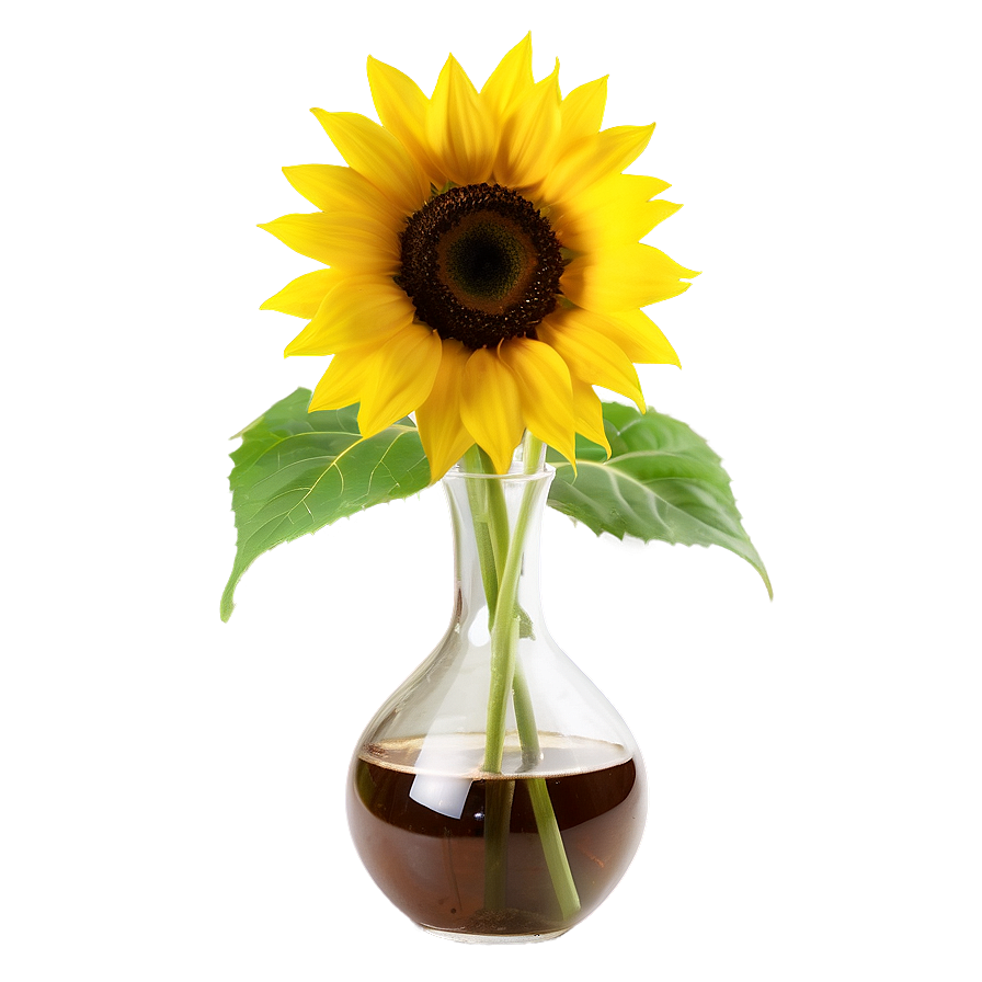 Sunflower In Vase Png 81 PNG image