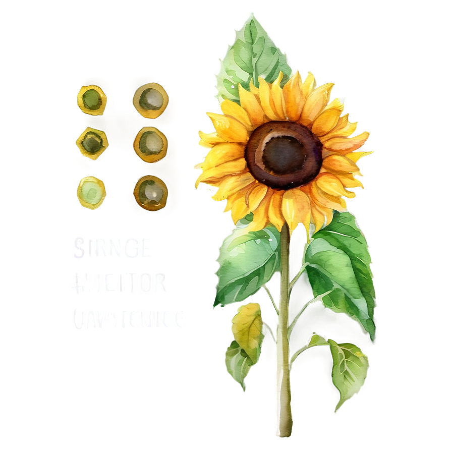 Sunflower Watercolor Profile Picture Png 42 PNG image