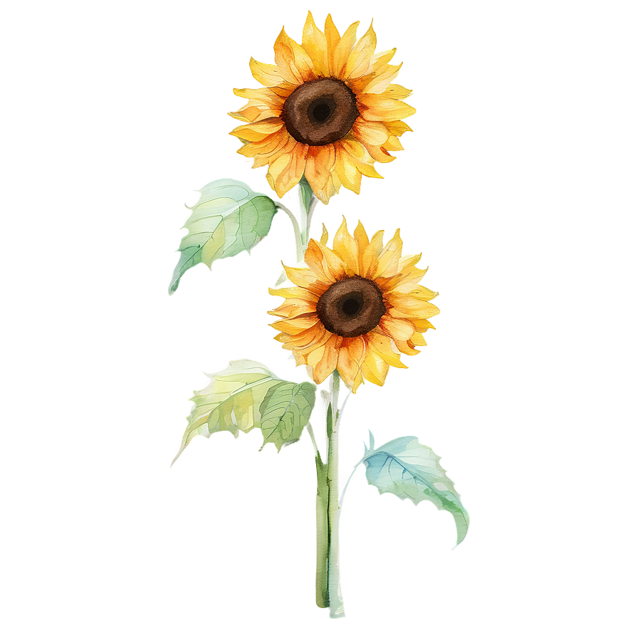 Sunflower Watercolor With Quotes Png 49 PNG image